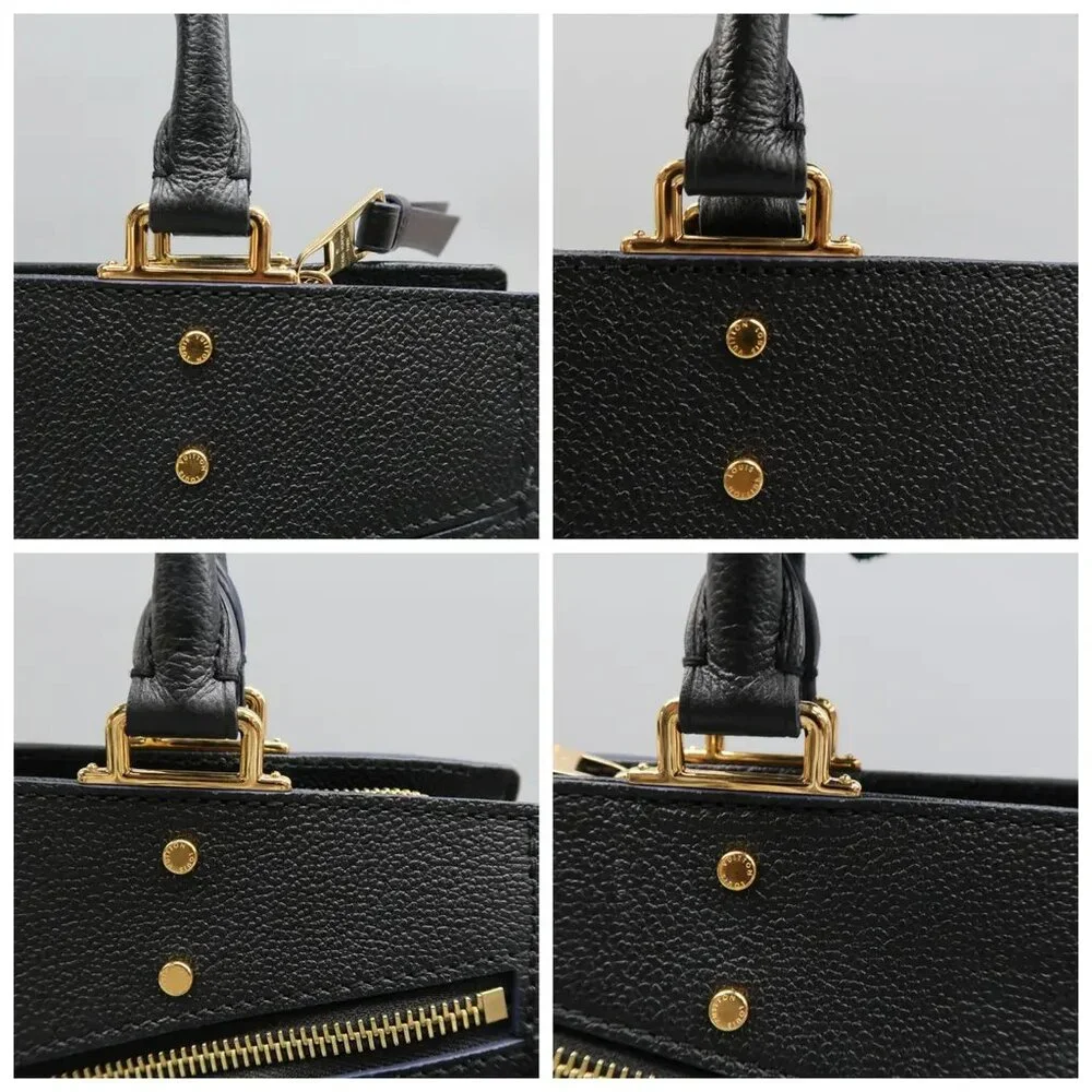 100% Authentic Louis Vuitton Sully Black Monogram Leather Satchel - Picture 7 of 12